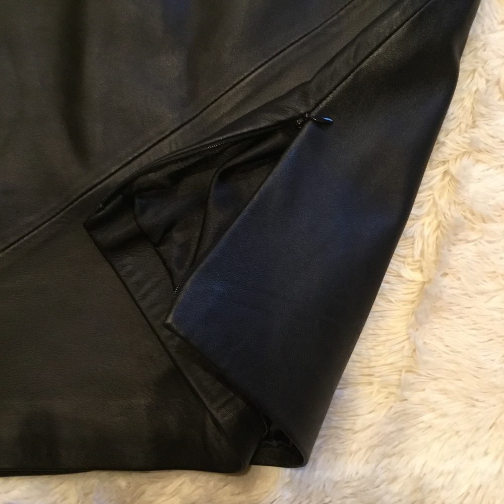 Vintage Wilsons Genuine Black Leather pencil skirt - Picture 6 of 9